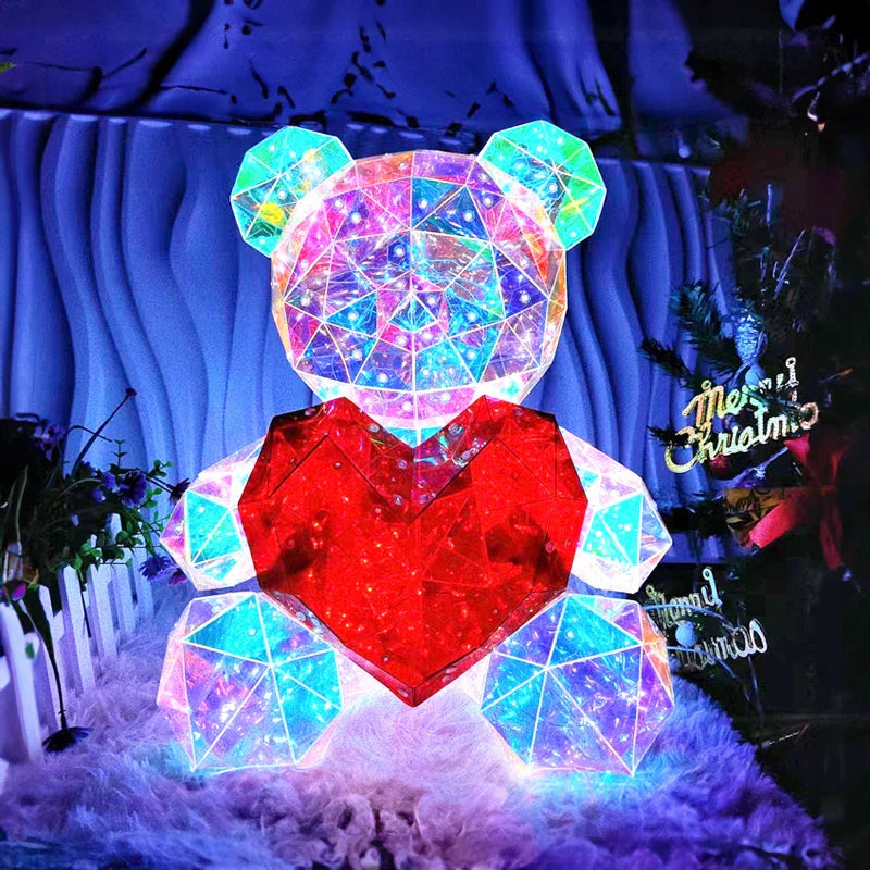 Rynx | Glowing Teddy Bear Lamp Red Heart