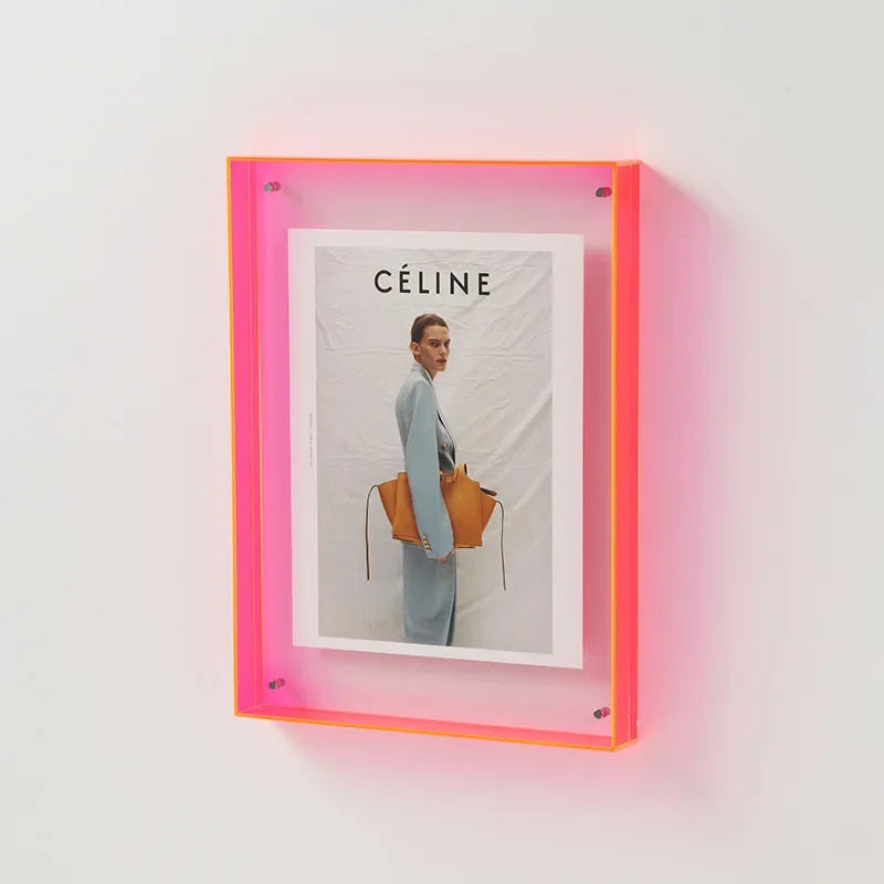 Rynx | FrameLuxe Double-Sided Acrylic Photo Frame | Transparent & Modern | Magnetic | Ideal for Home & Office