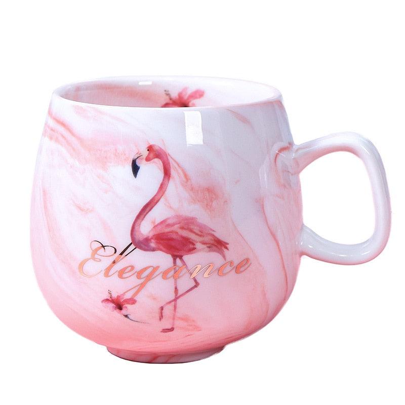 Rynx | Paw-sitively Charming Flamingo Ceramic Travel Mug: Your Cozy Companion for On-the-Go Sips