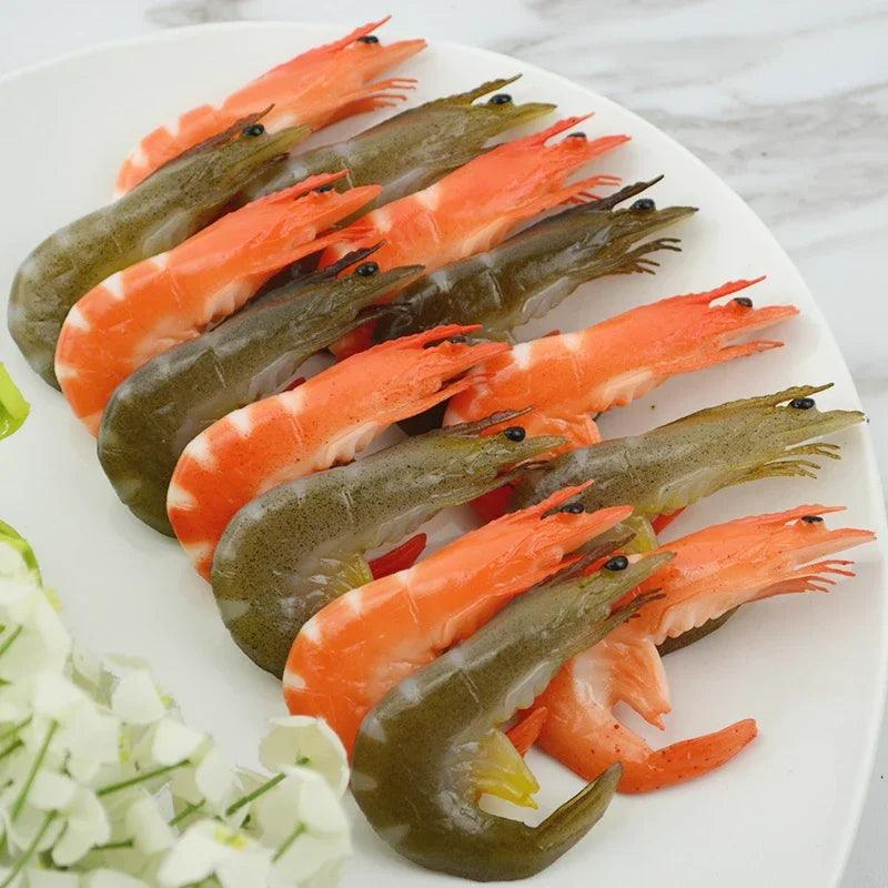 Rynx | Realistic PVC Shrimp Sculpture for Home Decor and Creative Play