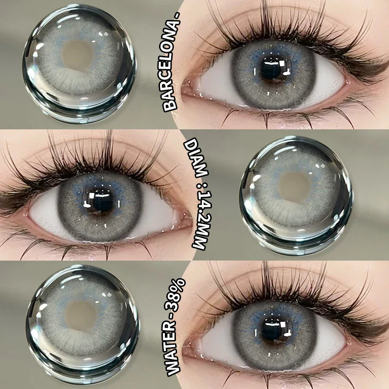 Rynx | New Fashion Colored Contact Lenses Naturally Brown Contact Blue Lenses Gray Pupils Cosmetic Colored Lenses Green Eye Lenses