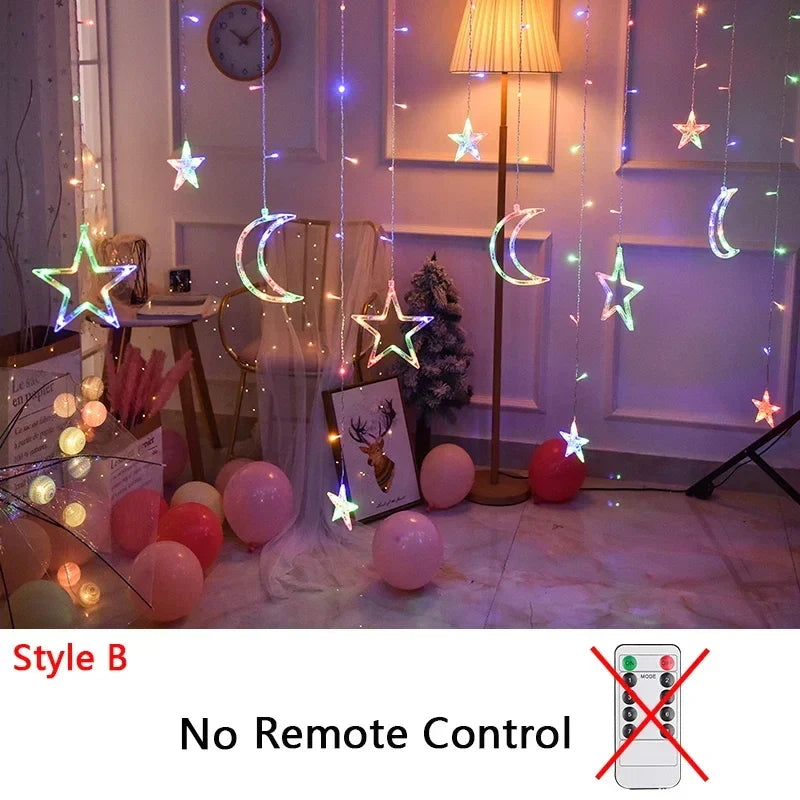 Rynx | 220V/110V/Battery Christmas Lights 2025 Light String Fairy Garland Curtain Decor for Holiday Party Christmas 2024 New Year's Decoration