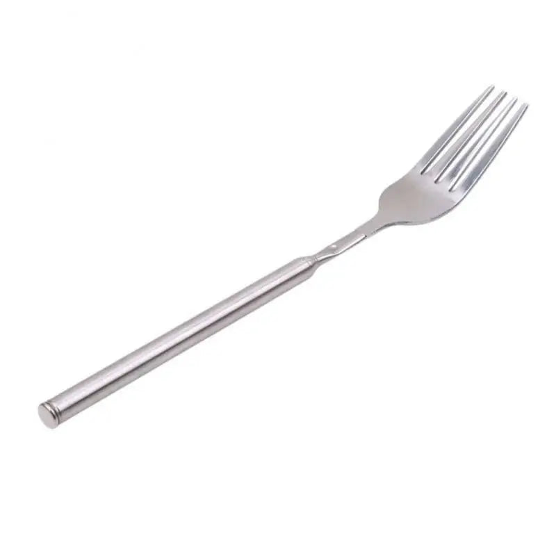 Rynx | Telescopic BBQ Extendable Fork - 64CM Long Handle, Multipurpose Dinner and Fruit Fork for Meat and Desserts, Kitchen Accessory