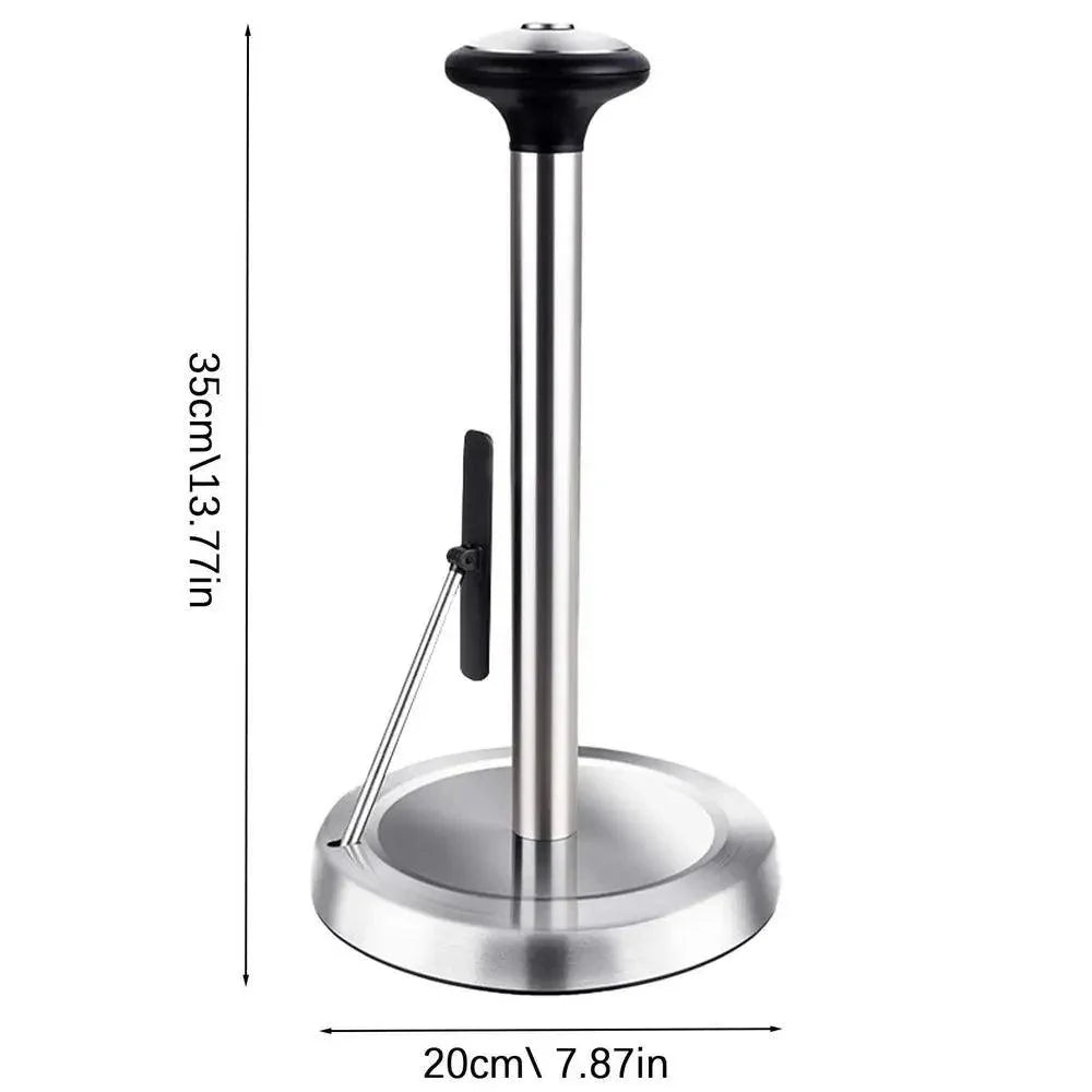 Rynx | Elegant kitchen roll holder made of stainless steel with dual mounting options