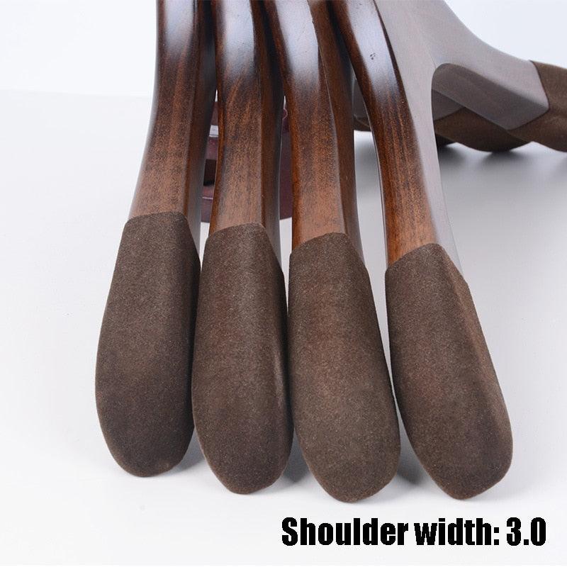 Rynx | Elegant Wooden Hangers Set with Non-Slip Bar for Improved Closet Style and Organization