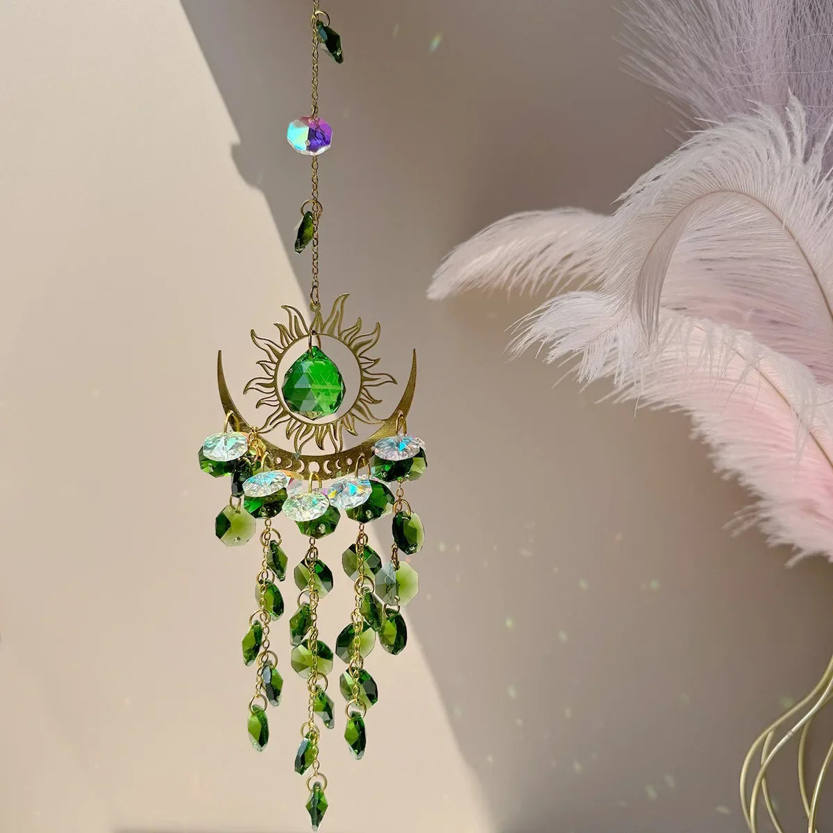 Rynx | Radiant Moonlit Quartz Prism Suncatcher