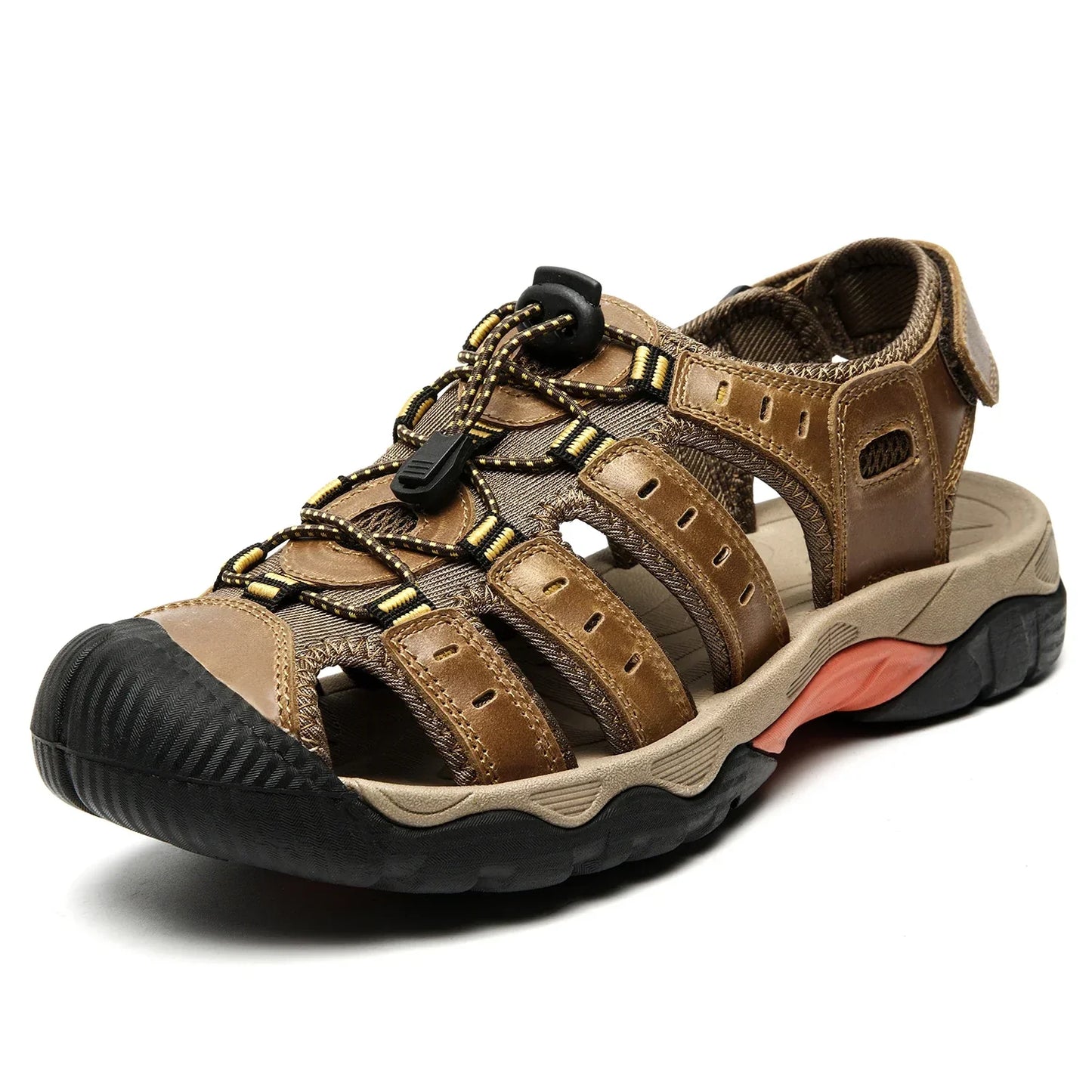 Rynx | Summer Men's Outdoor Sandals Beach Shoes Genuine Leather Trekking Hiking
