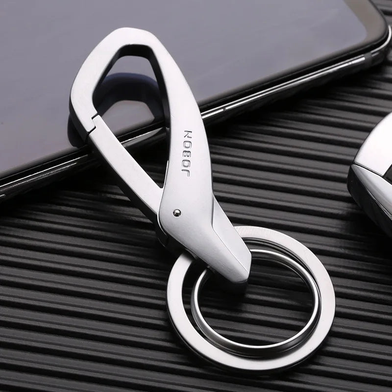 Rynx | High Quality Zinc Alloy Keychain - Simplicity Waist Hanging Double Ring Metal Key Chain for Men and Women