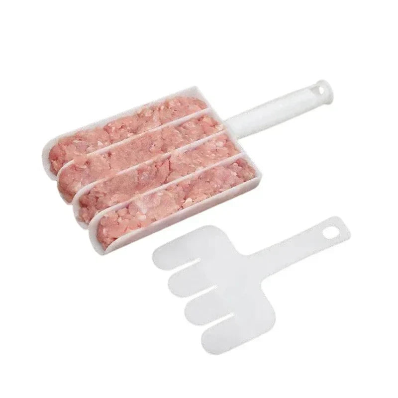 Rynx | Triple Meatball Maker Set: Non-Stick Scoop and Cutting Spade for Easy Meatball Preparation
