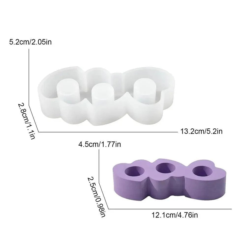Rynx | 3D Silicone Candle Holder Mold for DIY Resin Craft - Versatile Bowl for Candles, Chocolates, and More
