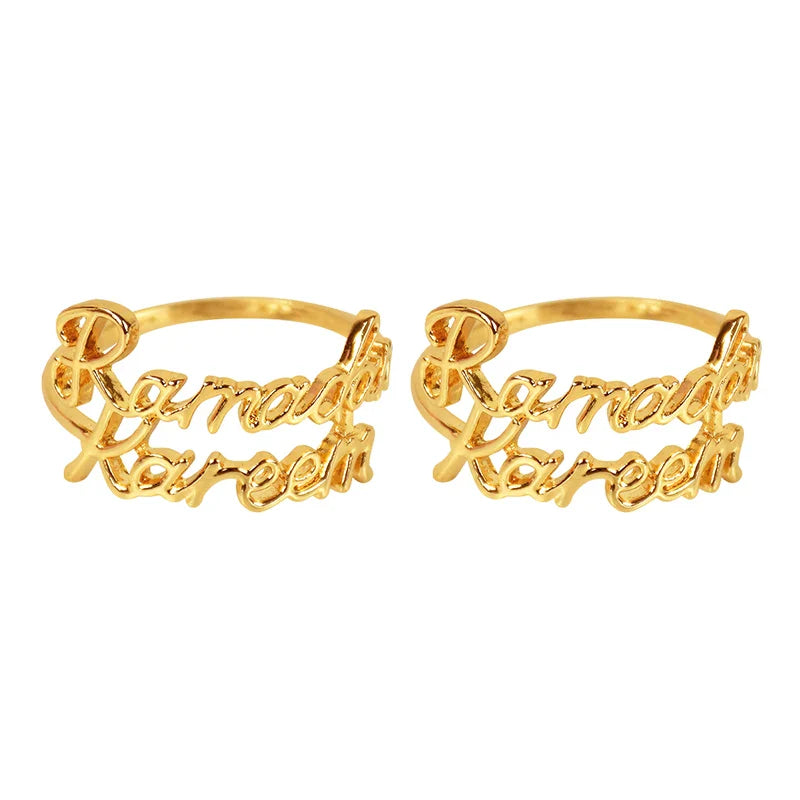 Rynx 2/6Pieces Ramadan Kareem Napkin Rings Eid Mubarak Muslim Islamic Dining Table Home Decoration Alloy Napkin Buckle Ramadan Gift