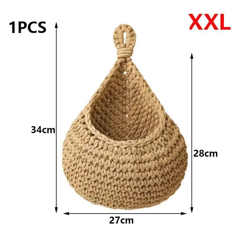 Rynx | Sustainable Bohemian Jute Rope Hanging Basket for Elegant Fruit Presentation