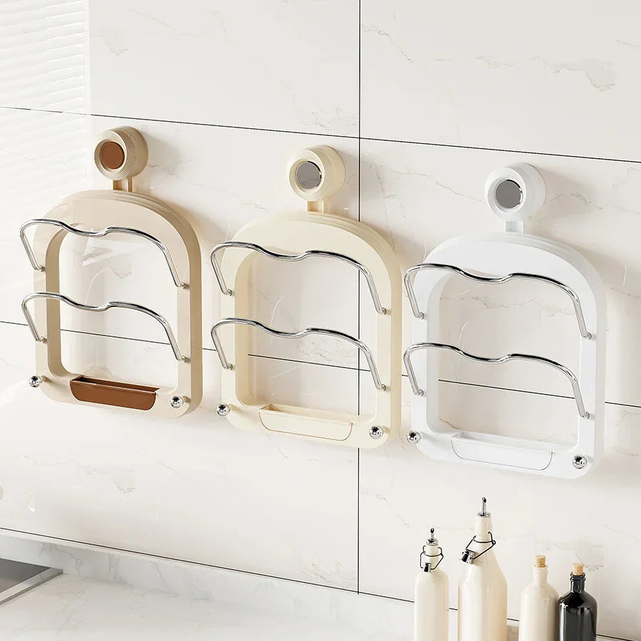Rynx | Suction Wall-Mounted Pot Lid Organizer Storage Rack