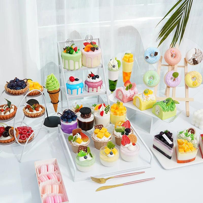 Rynx | Playful Set of 6 Colorful PU Foam Cake Magnets for Creative Home Styling and Photography