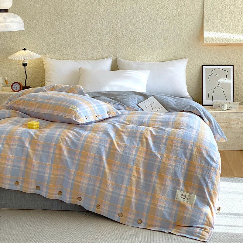 Rynx | 100% Cotton Duvet Cover Stripes Bedspread Skin-friendly Bedding Comforter Cover High-quality Duvet Cover duvet cover