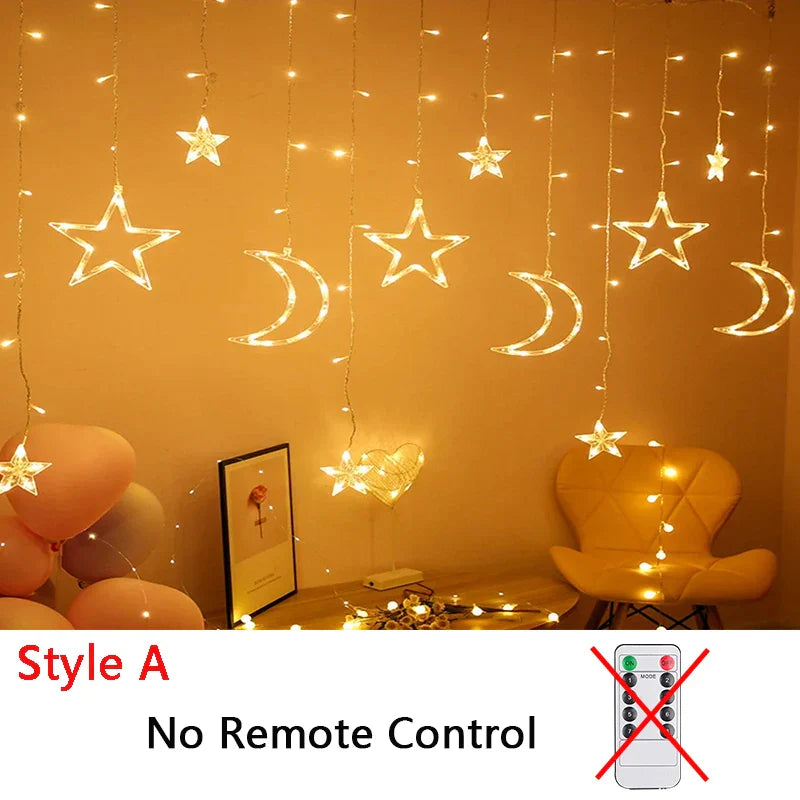Rynx | 220V/110V/Battery Christmas Lights 2025 Light String Fairy Garland Curtain Decor for Holiday Party Christmas 2024 New Year's Decoration