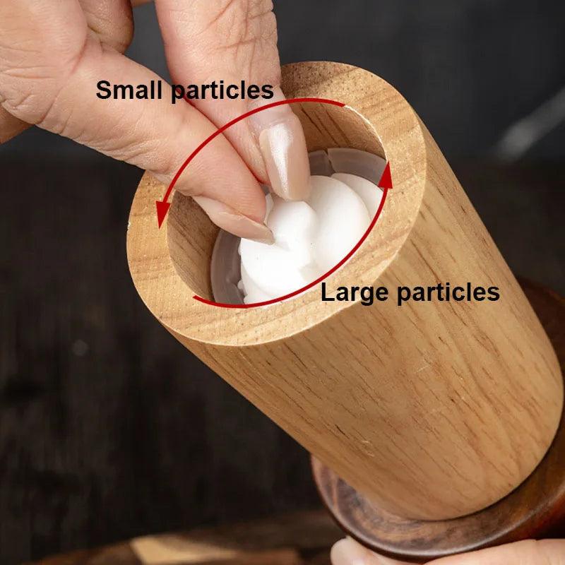 Rynx | Set of 3 - Elegant adjustable wooden spice mill set for gourmet cooking
