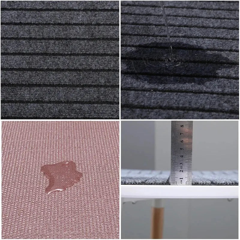 Rynx | Modern Minimalist Square Floor Mat - Durable, Stain/Fade Resistant, Non-Slip Rubber Backing, Machine Washable for Indoor/Outdoor Use