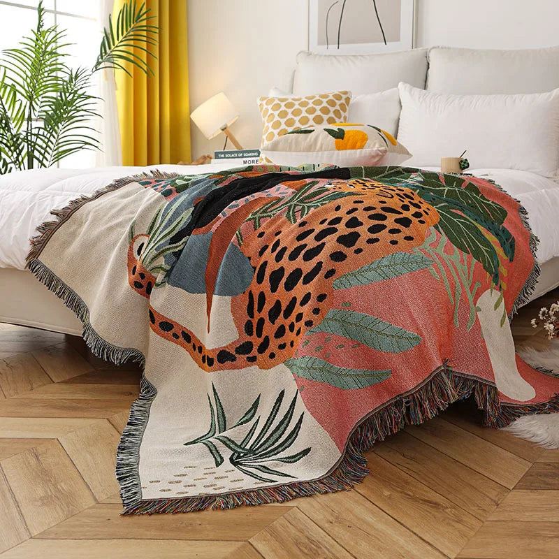 Rynx | Jungle Cats Woven Throw Blanket