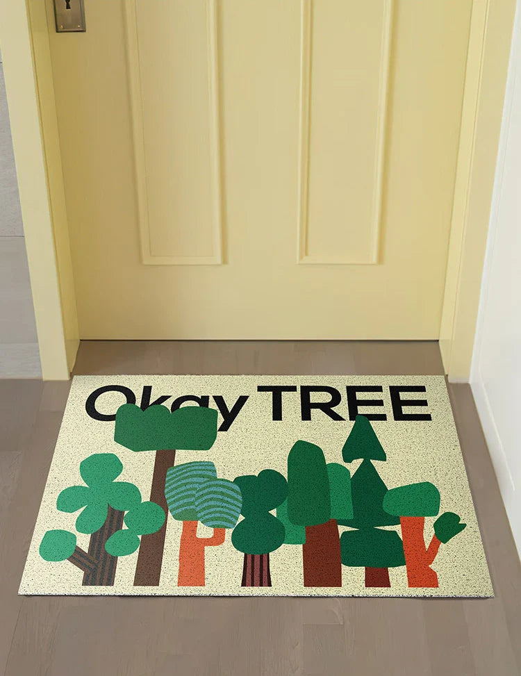 Rynx | Nordic PVC Welcome Doormat Cuttable Plant Mat Entrance Carpet Carpet Anti-Dust Floor Door Mat Aesthetic Home Decor 45x75cm