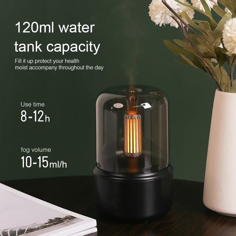 Rynx | KINSCOTER Portable Mini Aroma Diffuser - USB Air Humidifier with Essential Oil, Night Light, and Cold Mist Maker - Ideal for Home Gift