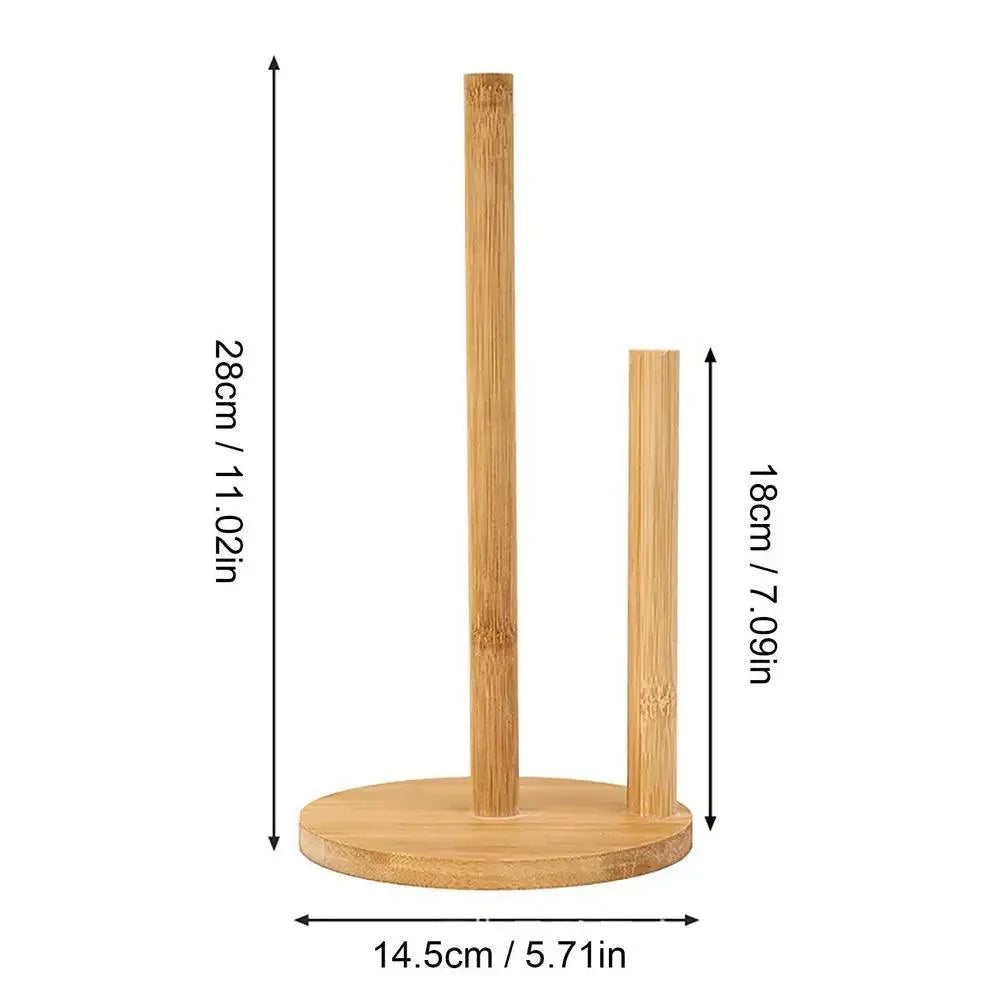 Rynx | Bamboo Storage Holder for Kitchen and Bathroom - Eco-Friendly Organizer for Paper and Cling Film