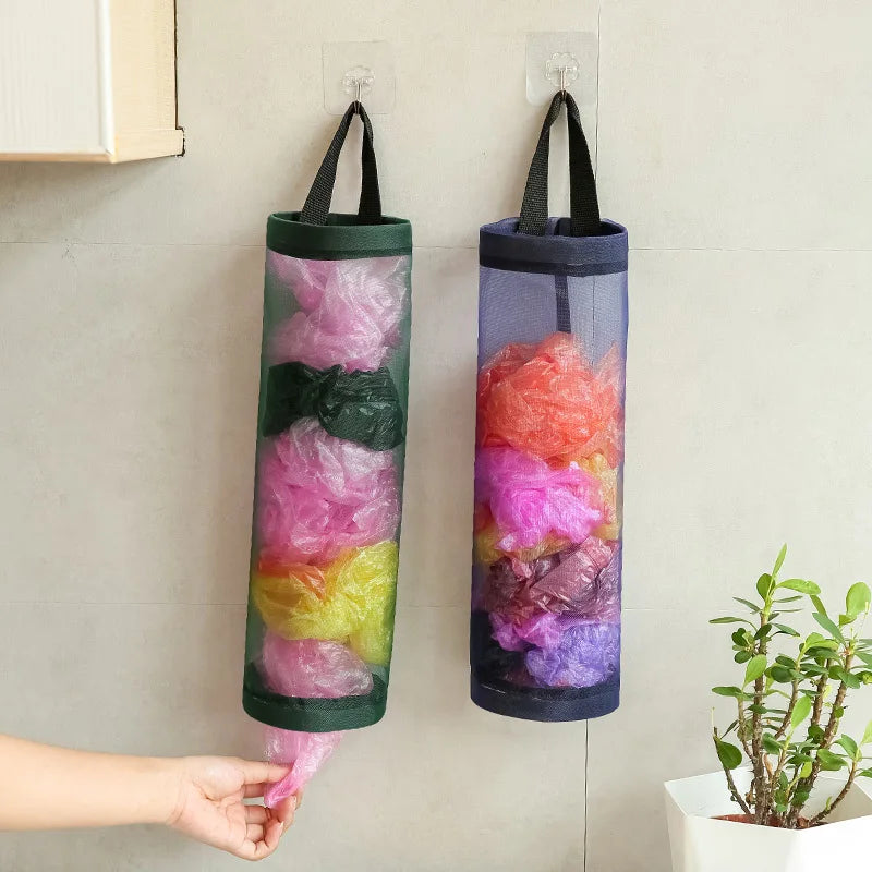Rynx | Wall-Mounted Kitchen Grocery Bag Dispenser - Plastic Bag Holder and Organizer for Home, Ideal for Trash and Garbage Bag Storage