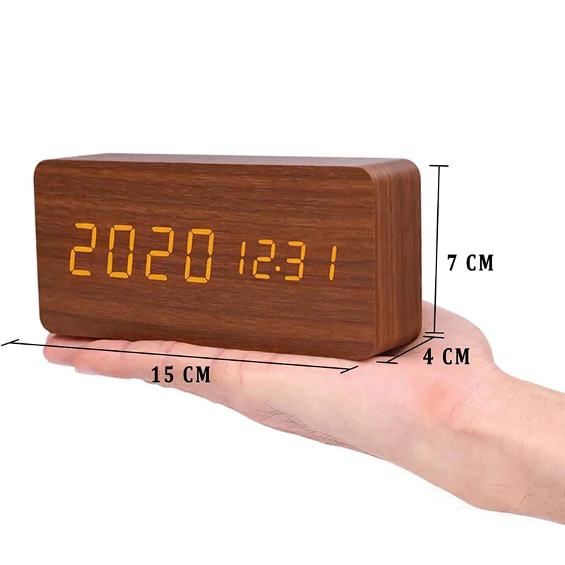 Rynx | Wood LED Smart Alarm Clock for Bedroom