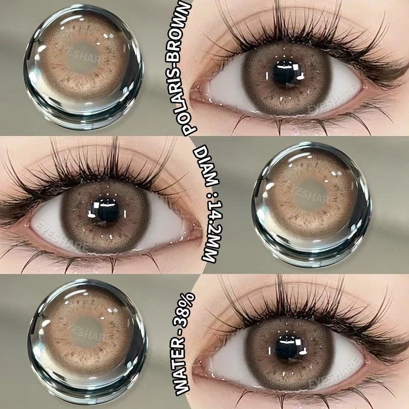 Rynx | New Fashion Colored Contact Lenses Naturally Brown Contact Blue Lenses Gray Pupils Cosmetic Colored Lenses Green Eye Lenses