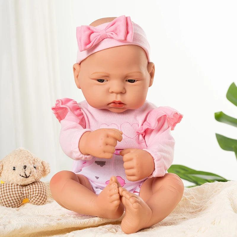 Rynx | 16-Inch Life-Like Reborn Baby Girl Doll - Realistic Full Vinyl Body with Outfit, Ideal for Gifts and Collectors