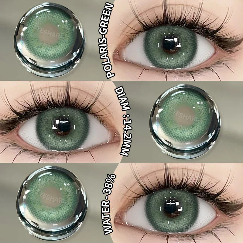 Rynx | New Fashion Colored Contact Lenses Naturally Brown Contact Blue Lenses Gray Pupils Cosmetic Colored Lenses Green Eye Lenses
