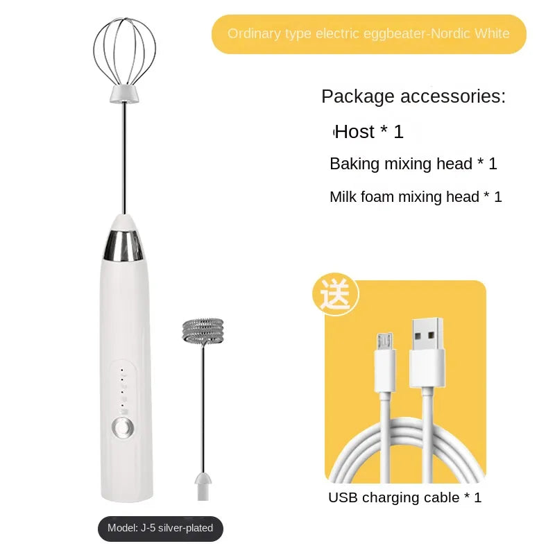 Rynx | Ultimate Wireless Electric Milk Frother & Egg Beater - USB Rechargeable Handheld Coffee Blender, Milk Shaker Mixer, and Foamer