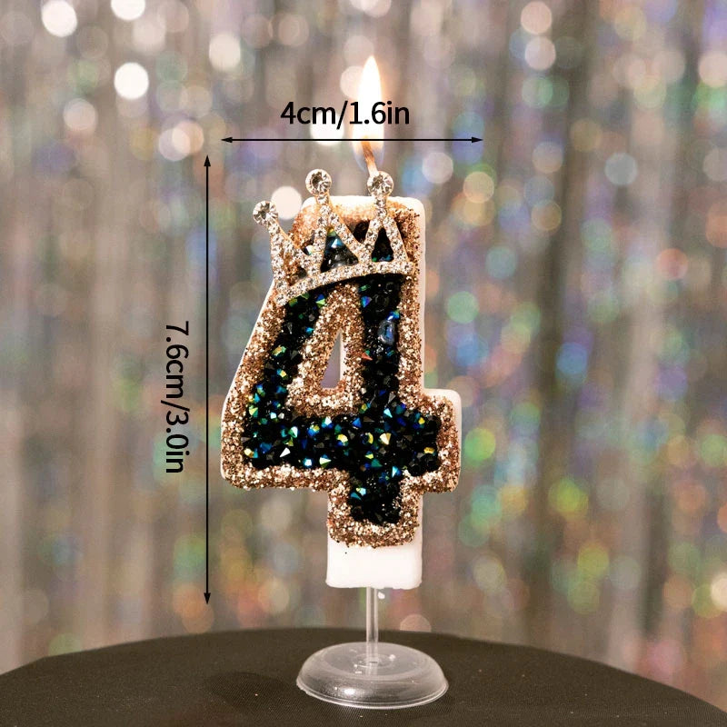 Rynx | Crown Number Candles for Birthdays – Digital 0-9 Cake Decoration with Ocean Starfish and Seashells Cake Topper for Anniversary and Special Days