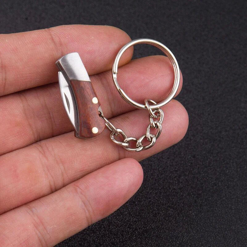 Rynx | New Mini Fold Knife Keychain - Portable Acrylic Small Blade Pendant, Cute Outdoor Hanging Camping Keyring