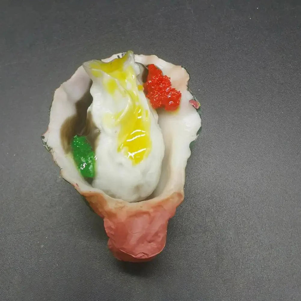 Rynx | Realistic Flat Shell BBQ Oyster Miniature Model - Perfect for Creative Projects