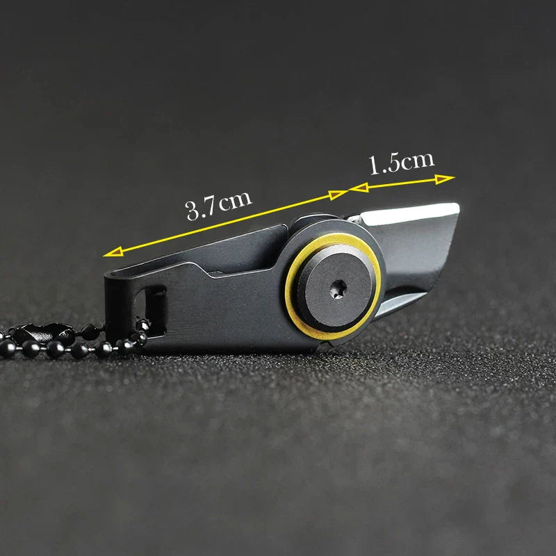 Rynx | Mini Pocket Folding Knife - Thin and Lightweight Keychain Knife for Fruit, Pencil Sharpening, Unboxing, and Outdoor Use