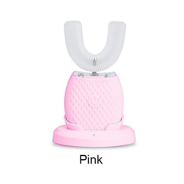 Rynx | Clean360 U-Shape Blue Light Tooth Cleaner pink toothbrush