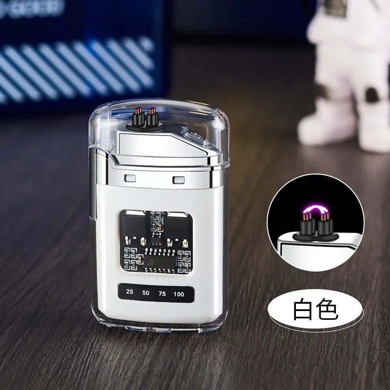 Rynx | Stylish USB Rechargeable Electric Lighter - Windproof Dual ARC Plasma Lighter for Men, Ideal for Outdoor Camping and Fire Starting