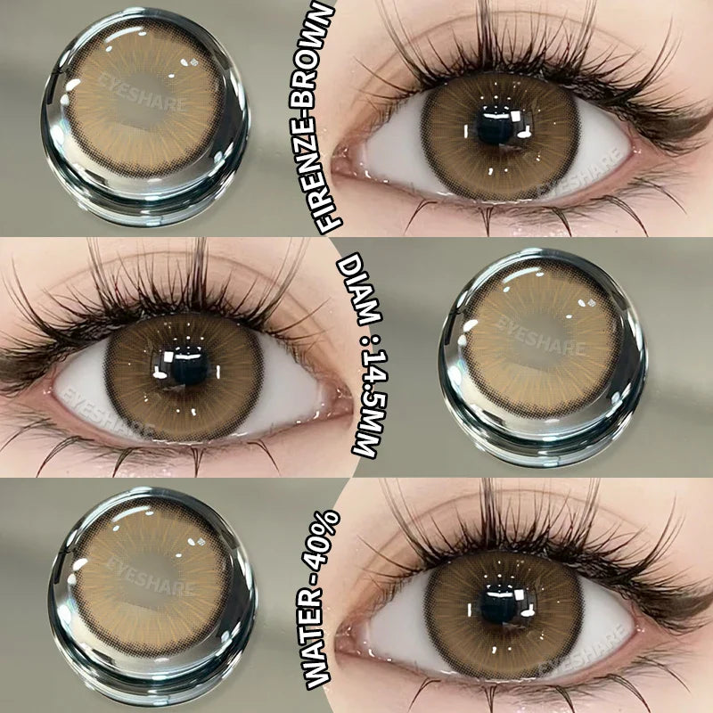 Rynx | New Fashion Colored Contact Lenses Naturally Brown Contact Blue Lenses Gray Pupils Cosmetic Colored Lenses Green Eye Lenses