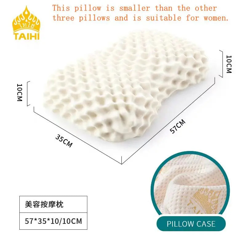 Rynx | TAIHI Thailand Latex Pillow - Orthopedic Neck Pain Relief, Vertebrae Health Care Massage Pillow for Sleeping