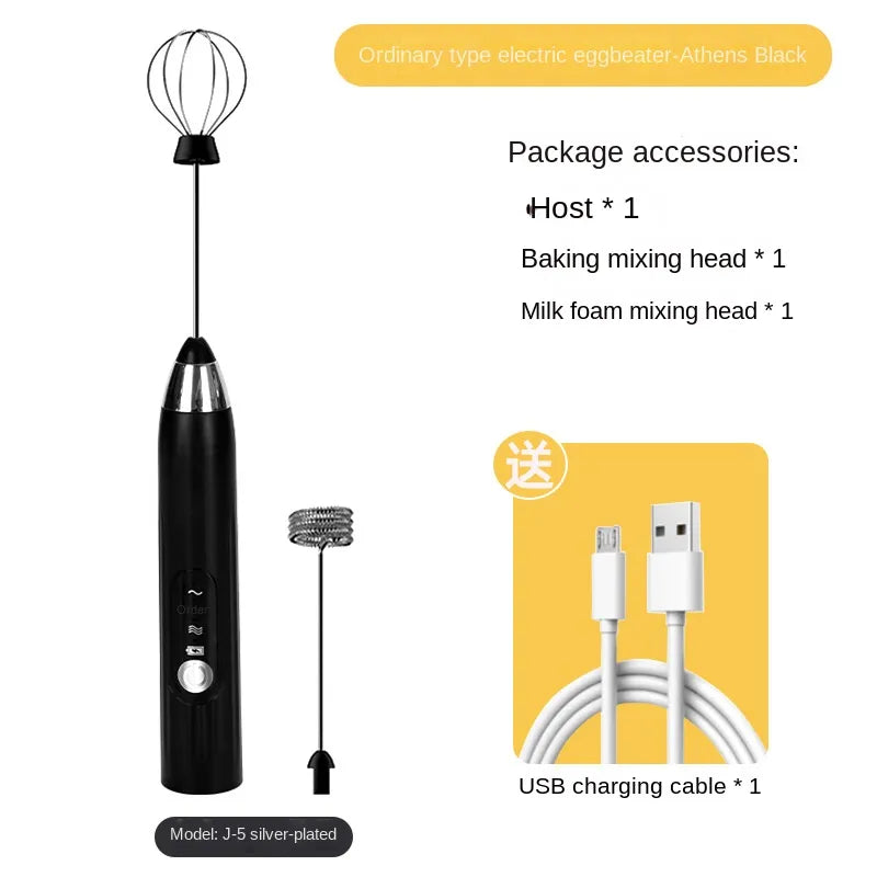 Rynx | Ultimate Wireless Electric Milk Frother & Egg Beater - USB Rechargeable Handheld Coffee Blender, Milk Shaker Mixer, and Foamer