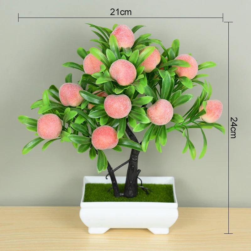 Rynx Artificial Plants Bonsai Small Tree Pot Fake Plant Flowers Potted Plants Ornaments For Home Room Table Decoration Hotel Garden Decor