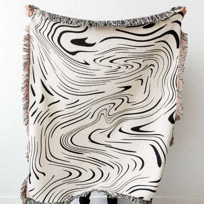 Rynx | abstract waves throw blanket