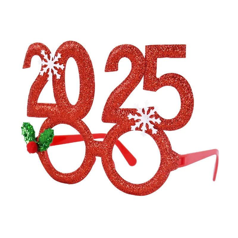 Rynx Christmas Photo Props Glasses Frames Headband Kids Adults New Year's Headwear Christmas Party Decoration Navidad Gift