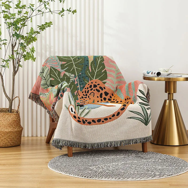 Rynx | Jungle Cats Woven Throw Blanket