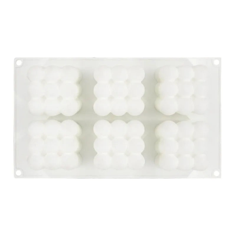 Rynx | 6 Cavity Large Bubble Silicone Mold – Candle, Mousse Cake, Chocolate, & Aromatherapy Soap Making Supplies for Home Decor