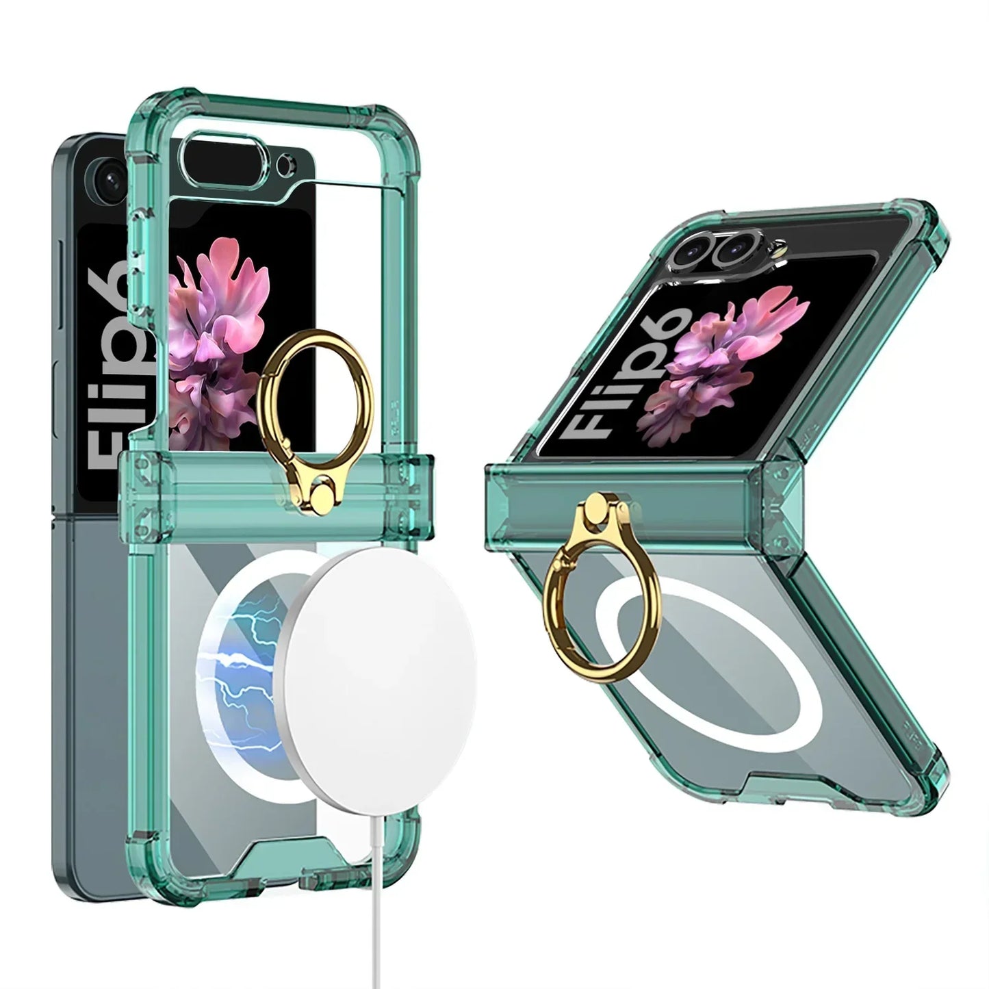 RYNX | Transparent Ring Case For Galaxy Z Flip 6