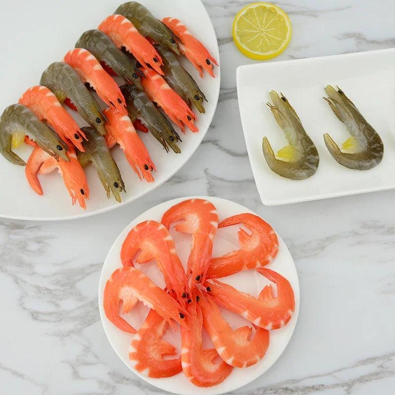 Rynx | Realistic PVC Shrimp Sculpture for Home Decor and Creative Play