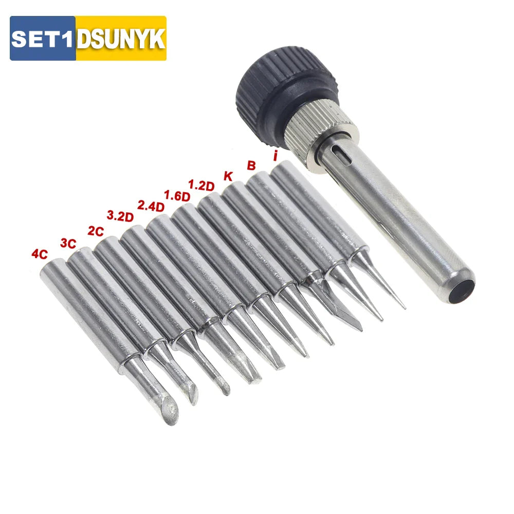 Rynx | 10pcs 900M Soldering Iron Tips Set | Internal Heated Welding Nozzle | Lead-Free Solder Heads for Solder Irons