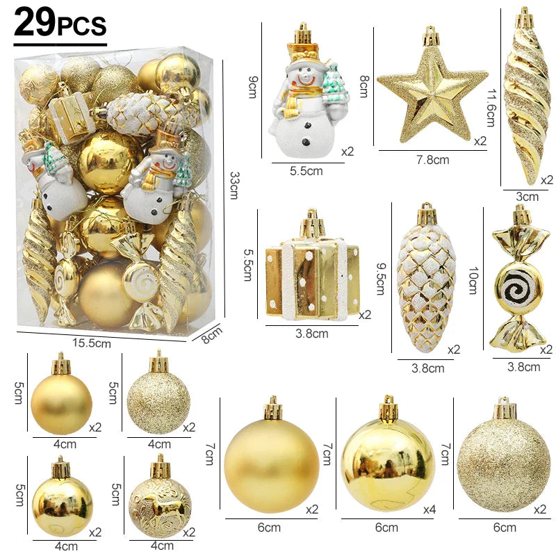 Rynx Christmas Tree Ornaments Red Candy Cane Hanging Decoration Large Pendants Set Christmas Decorations For Home 2024 Natal Navidad New Year